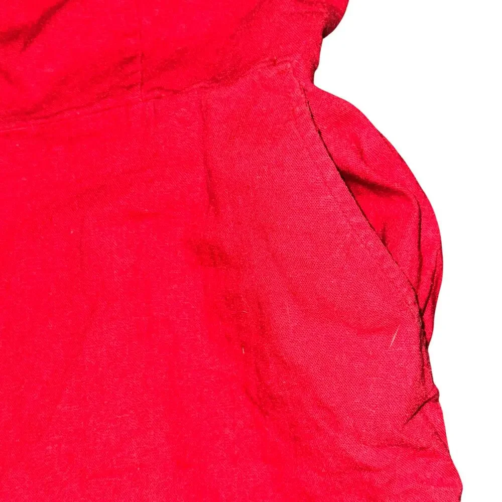 Old Navy Sleeveless Cami Jumpsuit Women's Size XL Tomato Juice Red Linen Blend